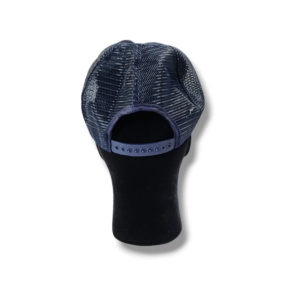 Vintage Trane Mesh Foam Snapback Trucker Hat Cap Blue USA‎ Made